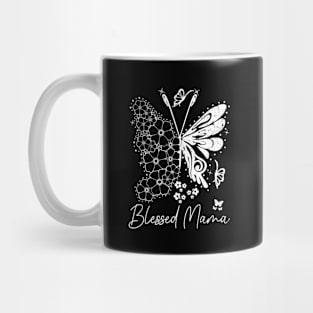 Blessed Mama Distressed Floral  - Celebrate Motherhood in Style Mug